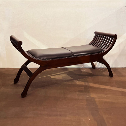 カルティニベンチ　レザー　玄関椅子　ベンチ　本革