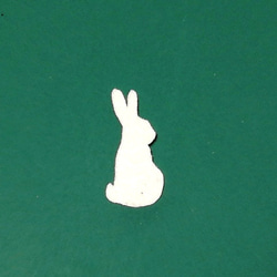 オーダーキラキラワッペン後ろ姿うさぎラビット2cm×1cm/ラメグリッター希望カラー対応/アイロンシール 1枚目の画像