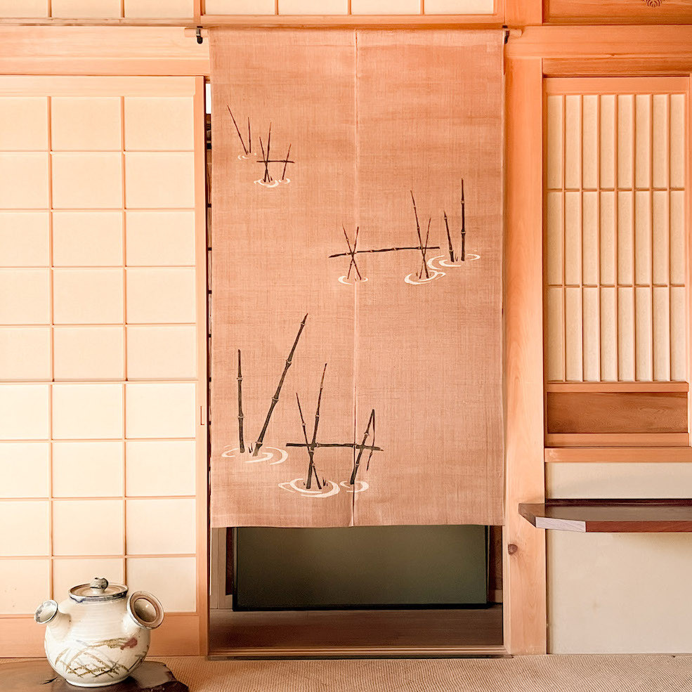 幟旗手染め暖簾(柿渋染)