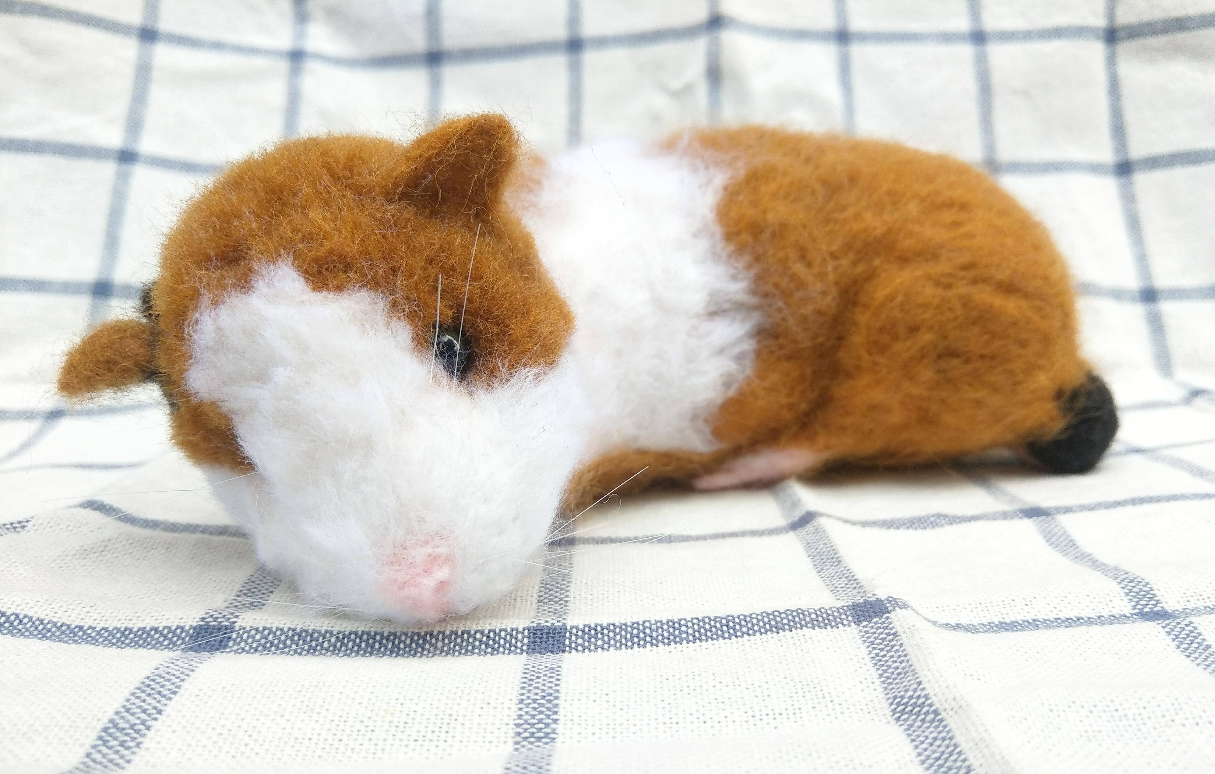 カスタマイズされたギフトウールフェルト現実的なペットレプリカ模造ペットひまわりモルモット植毛