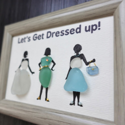 シーグラスアート　「Let’s Get Dressed up!」 4枚目の画像