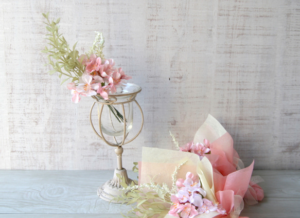 まとめ買いがお得!  卒業 結婚式 桜のミニブーケ -Artificial flower- 5枚目の画像