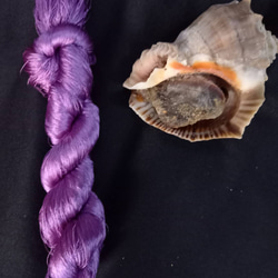 貝紫染め絹糸 1枚目の画像