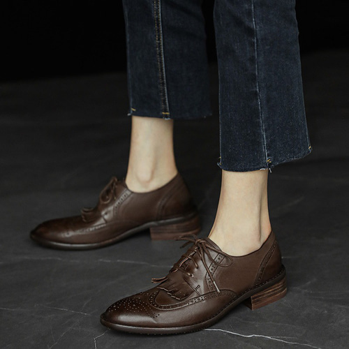 オックスフォードシューズ レディース レースアップ マニッシュ