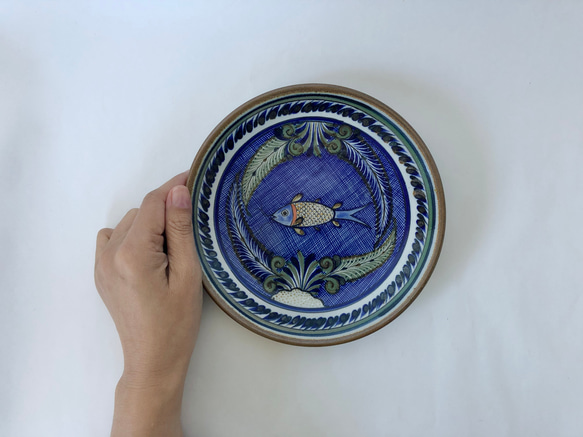 Xochilquetzal工房のトナラ焼き絵皿(魚) 6枚目の画像