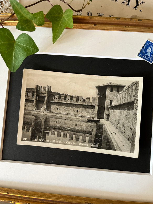 英国で出会った♪イタリア アンティーク 古城のポストカード/スカイジェロ城/建築物/お城 1枚目の画像