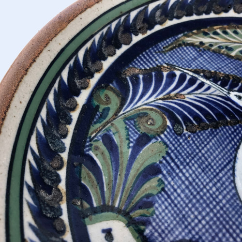 メキシコ/トナラ焼き】Xochilquetzal工房のトナラ焼き絵皿(サギ