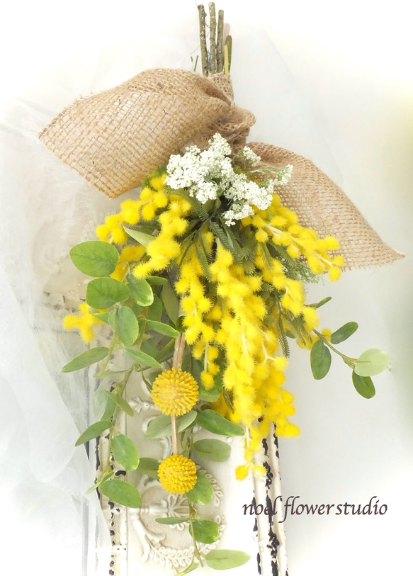 SOLD OUT ミモザのナチュラルスワッグ(送料無料)《完売しました》 3枚目の画像