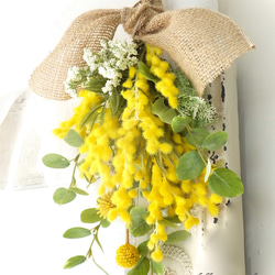 SOLD OUT ミモザのナチュラルスワッグ(送料無料)《完売しました》 2枚目の画像