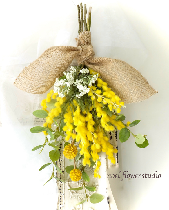 SOLD OUT ミモザのナチュラルスワッグ(送料無料)《完売しました》 4枚目の画像