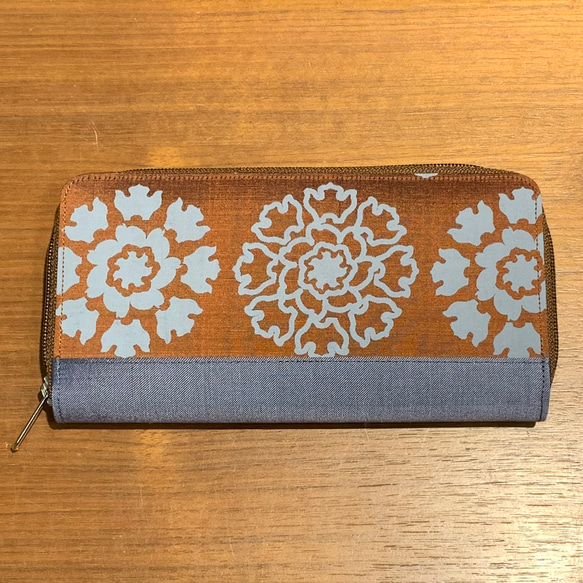 財布　母の日　誕生日　カンボジアシルク　ブラウン　ソウタカンボジアシルク APSARA