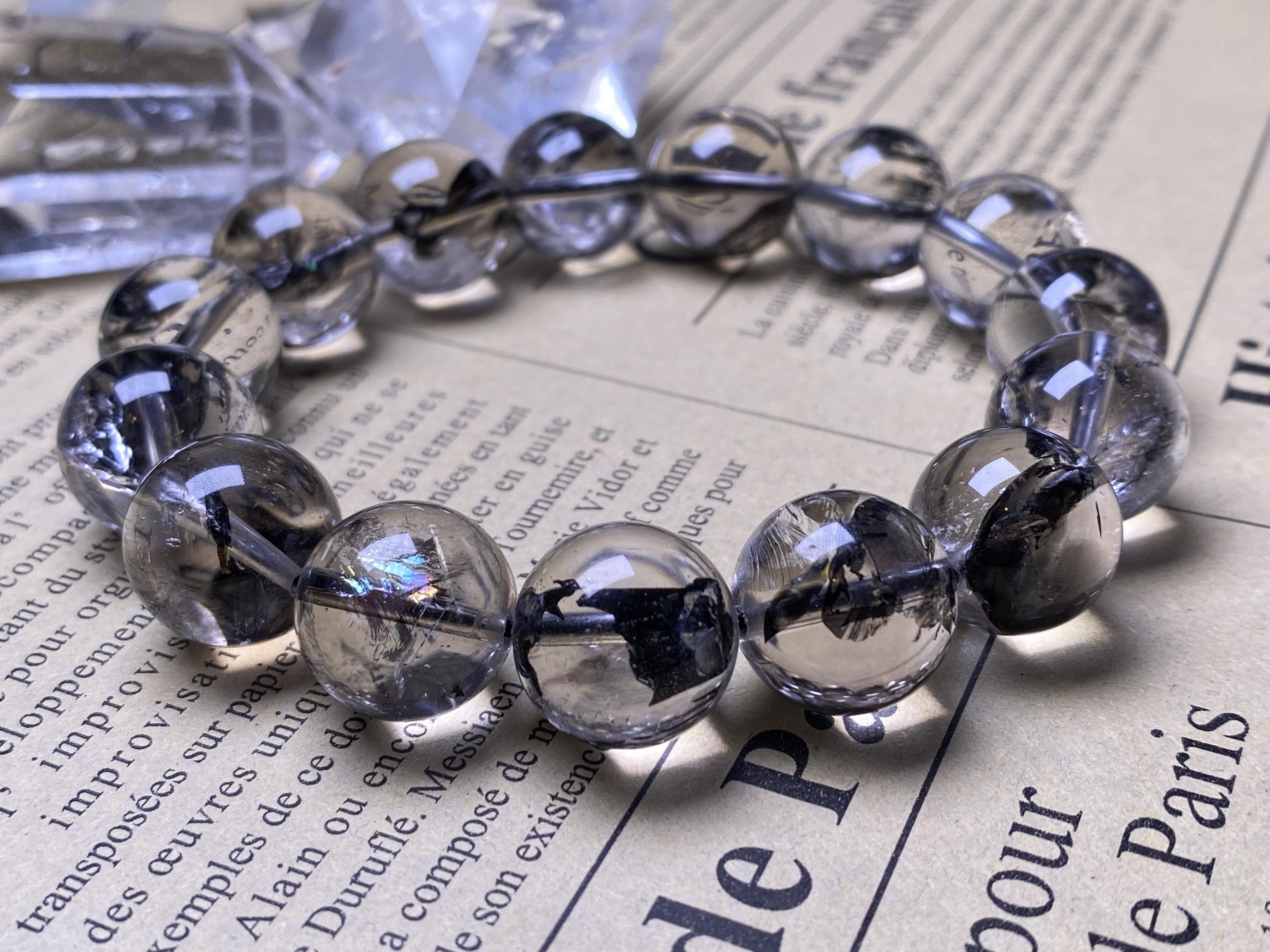 ハーキマーダイアモンド　ブレスレット 淡水パール