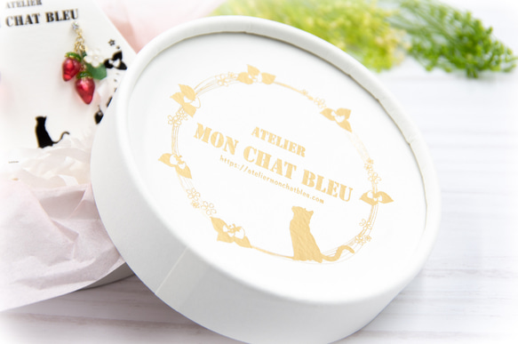 ラッピング③ 丸型ボックス ＋ リボン ＋ 宅急便コンパクト送料 3枚目の画像