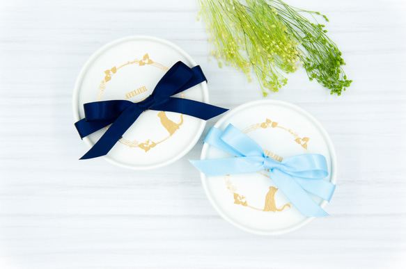 ラッピング③ 丸型ボックス ＋ リボン ＋ 宅急便コンパクト送料 1枚目の画像