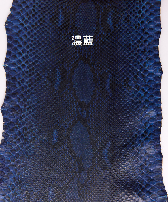 藍染パイソン「PYTHON BLUE」ロングウォレット　バックカット 11枚目の画像