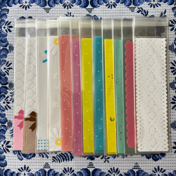 縦長6×20cm OPP袋 12柄 120枚 ラッピング袋 ラッピング袋