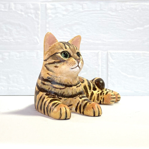 ベンガル猫の置物 その他アート 猫ハウス 通販 15262615｜Creema
