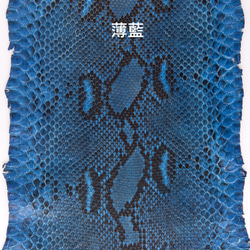 藍染パイソン「PYTHON BLUE」ロングウォレット　フロントカット 9枚目の画像