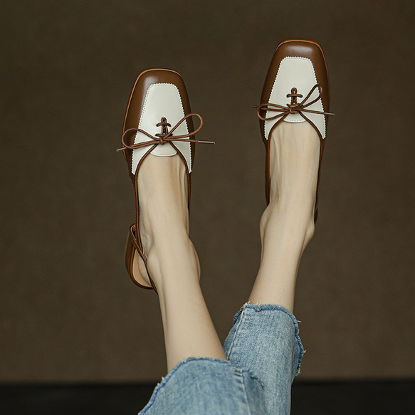レザー サンダル 本革 サンダル パンプス 靴 レディース靴 レディース シューズ 革靴 バックストラップ 春の福袋 4枚目の画像