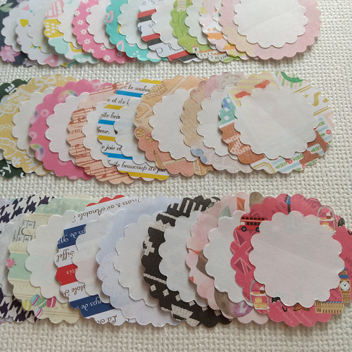 サークル型コメントカード#1830 柄MIX メッセージカード メッセージ