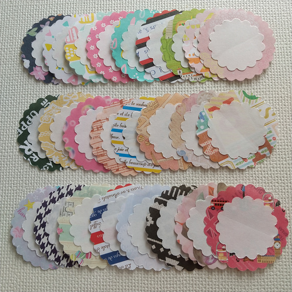 サークル型コメントカード#1830 柄MIX メッセージカード メッセージ