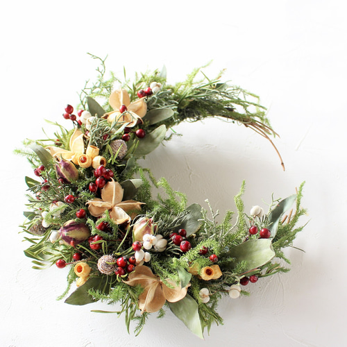 SALE】Halloweenリース スモークツリー 木の実 ラッピング無料