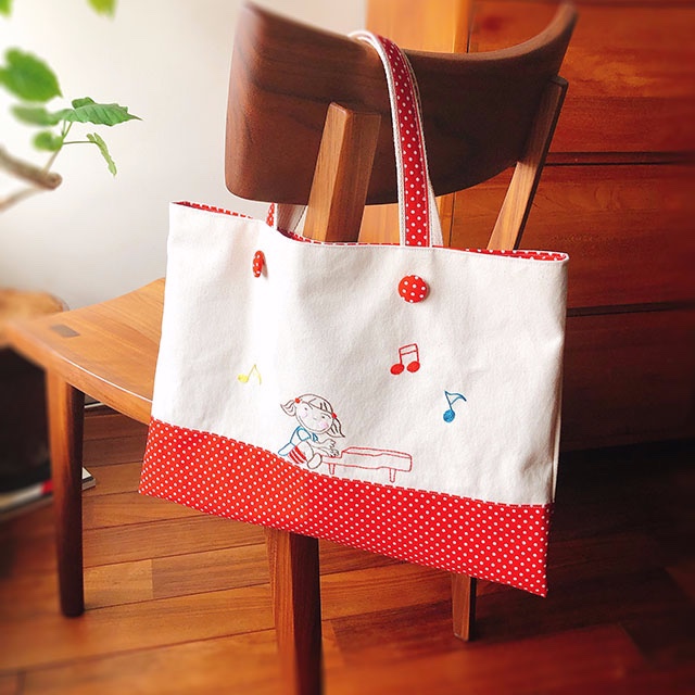 ファミリア　レッスンバッグ　手刺繍　ピアノ　希少 2025年最新】ファミリア デニムバッグ ピアノの人気アイテム