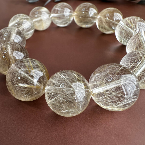 透明感・美品】ヴィーナスヘアルチルクォーツブレスレット116