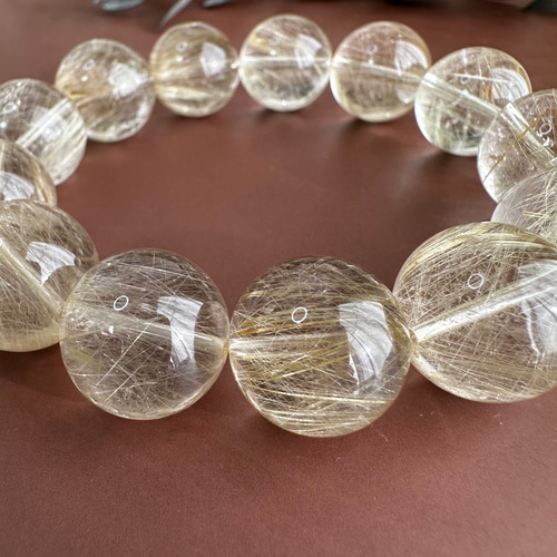 透明感・美品】ヴィーナスヘアルチルクォーツブレスレット116