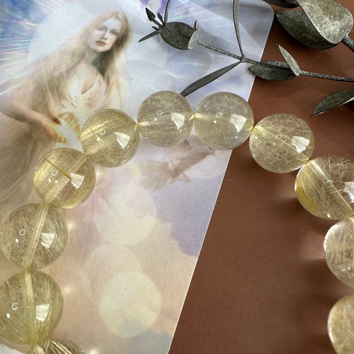 美品透明！ルチルクォーツブレスレット