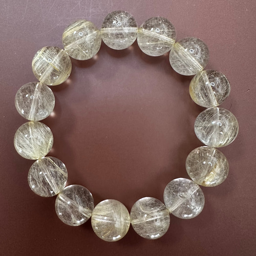 美品透明！ルチルクォーツブレスレット