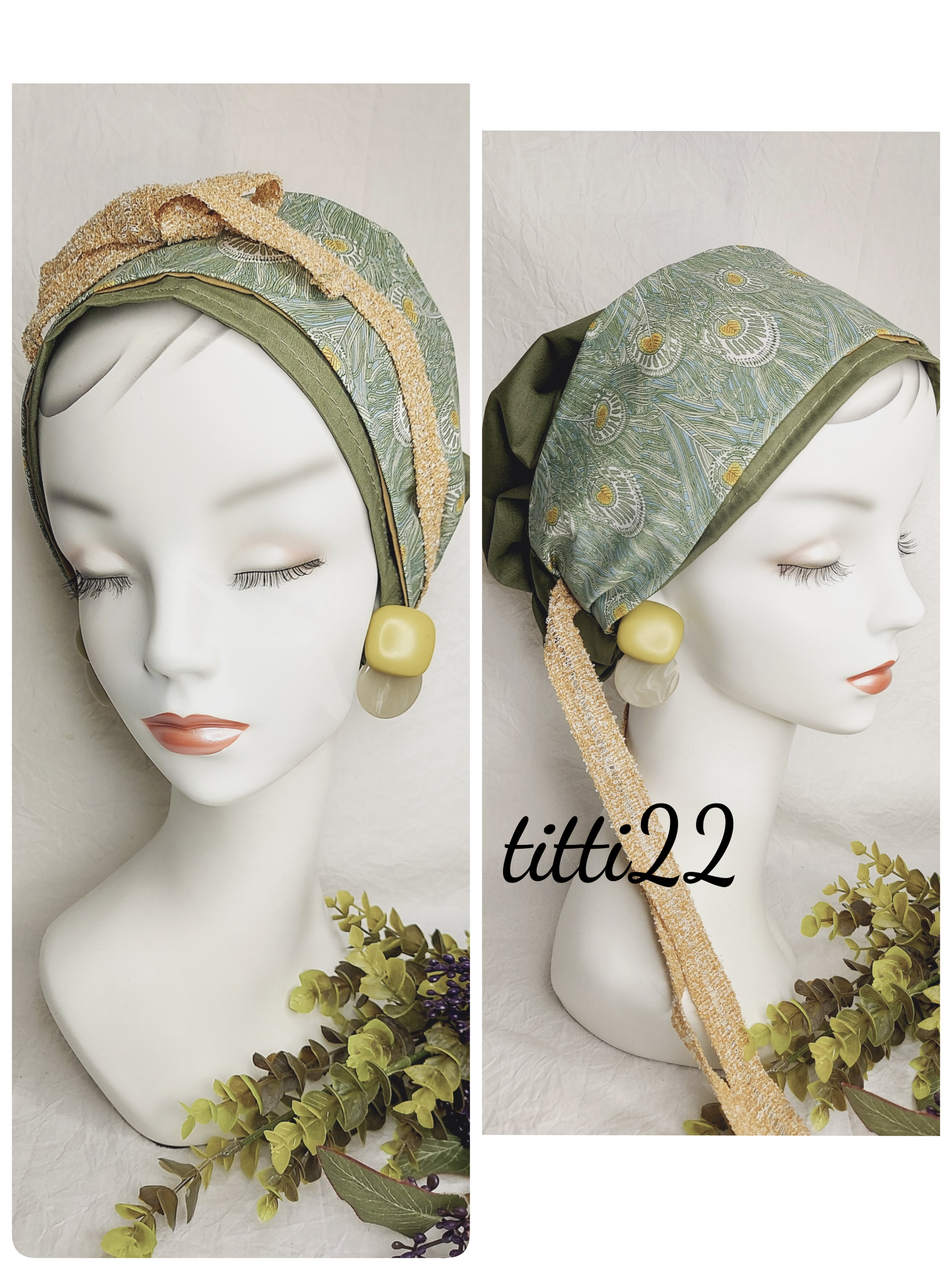 再販！【リバティ　ヘラ】帽子にもなるヘアターバン