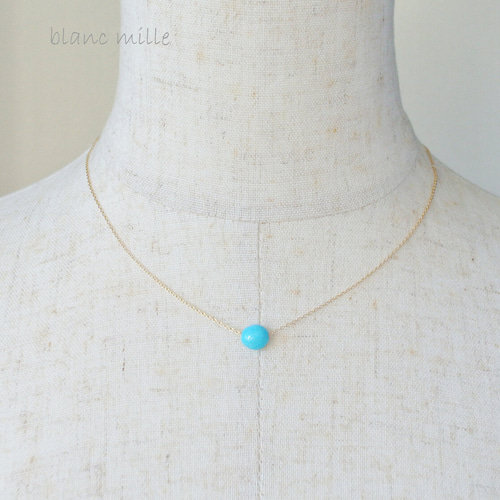 No.1884○*K18スリーピングビューティー ターコイズ 18金ゴールド