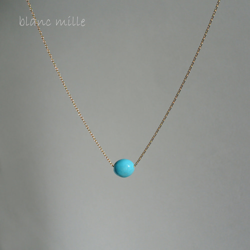 丸玉✨スリーピングビューティー ターコイズ ネックレス＆イヤリング シルバー刻印 丸玉✨スリーピングビューティー ターコイズ ネックレス＆イヤリング