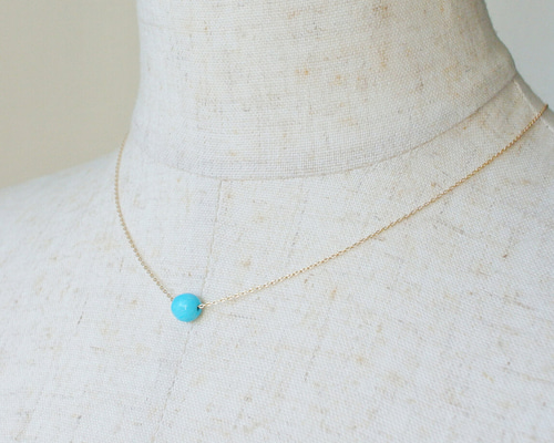 No.1884○*K18スリーピングビューティー ターコイズ 18金ゴールド