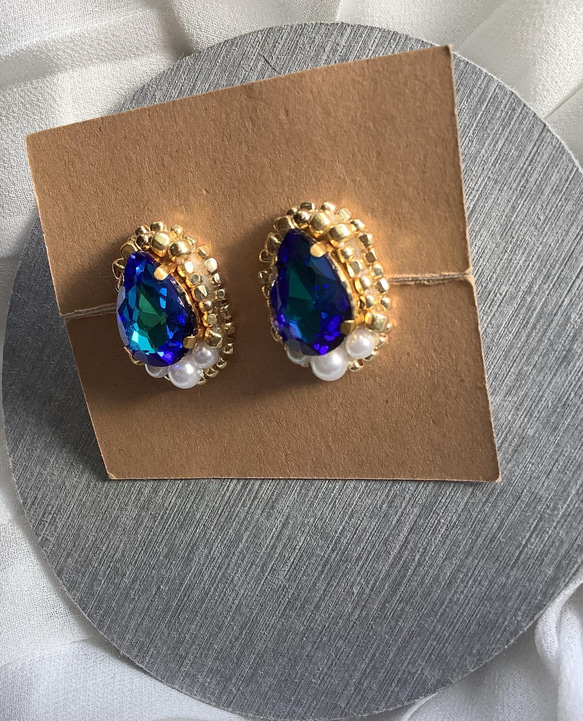 silver × silver pierce/earring 【刺繍ピアス】【刺繍