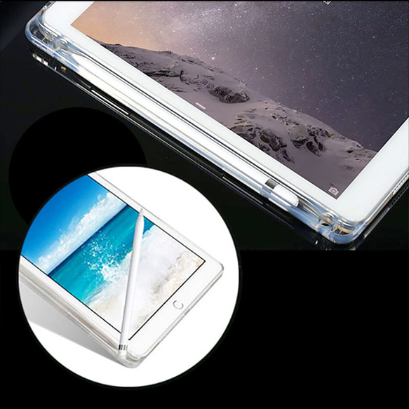 附筆收納功能的筆記本 iPad 保護套 [日式現代 Tsubaki] 軟保護套型，附三折支架功能 第4張的照片