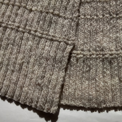 手紡ぎ手編みマフラー(竹) 5枚目の画像
