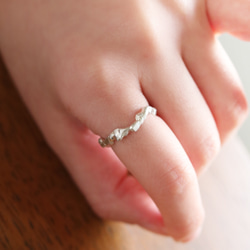 【二手 - 925銀】天然波浪紋銀戒指 第4張的照片