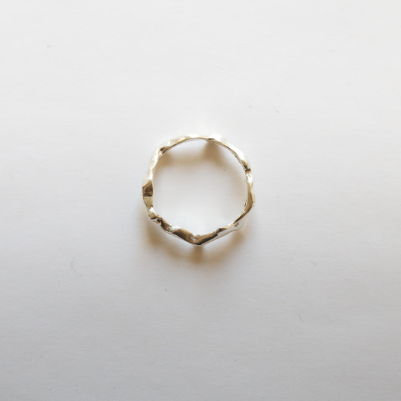 【二手 - 925銀】天然波浪紋銀戒指 第9張的照片