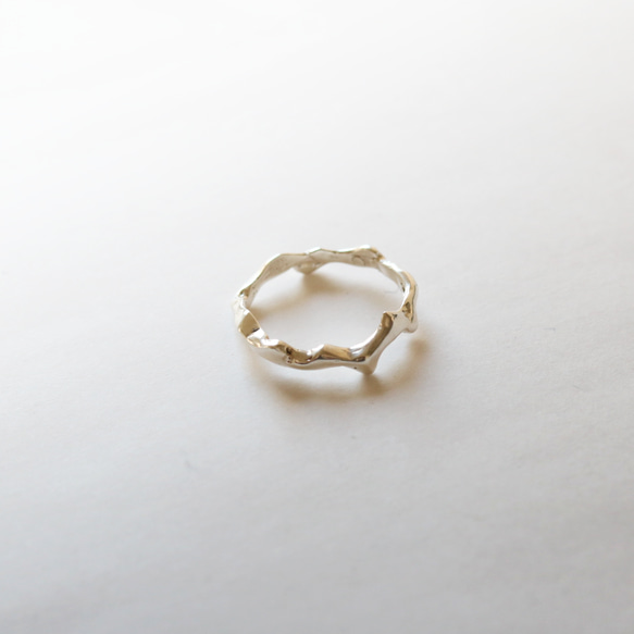 【二手 - 925銀】天然波浪紋銀戒指 第3張的照片