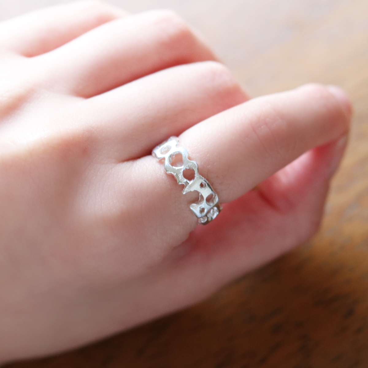 【再販・Silver925】ナチュラルレースのフリーリング