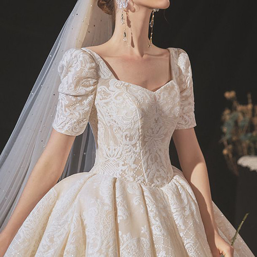 ヘプバーン風 オーダーメイド可能 ウエディングドレス ドレス  