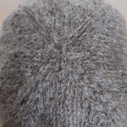 【即納】耳付き帽リブ編み多めのニット帽手編み暖かいウール 100%モヘア 5枚目の画像