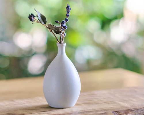一輪挿し(7) 白 ドライフラワー 生花 花瓶 陶器 一輪挿し・花瓶・花器