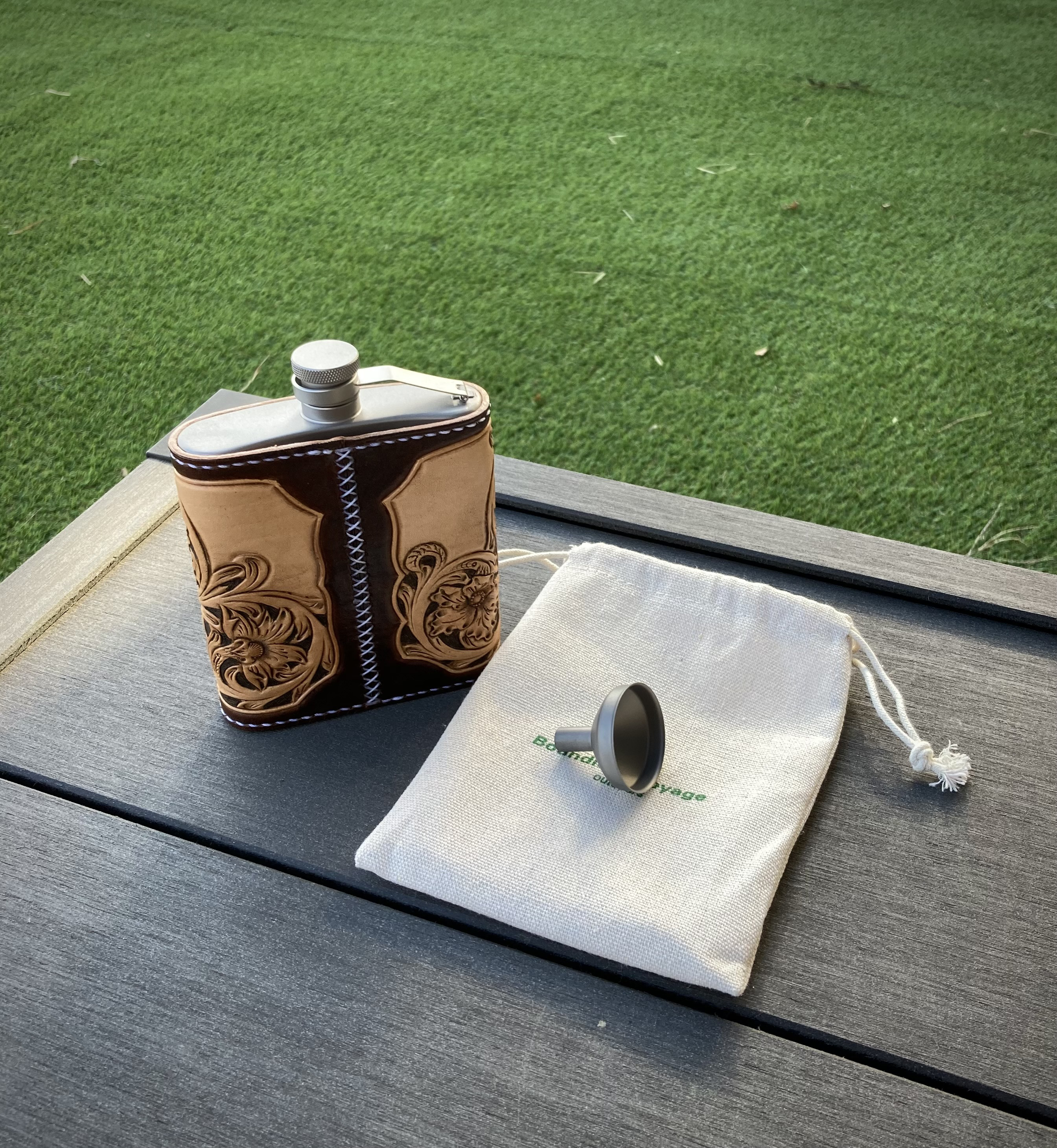 ヒップフラスコレザーカバー