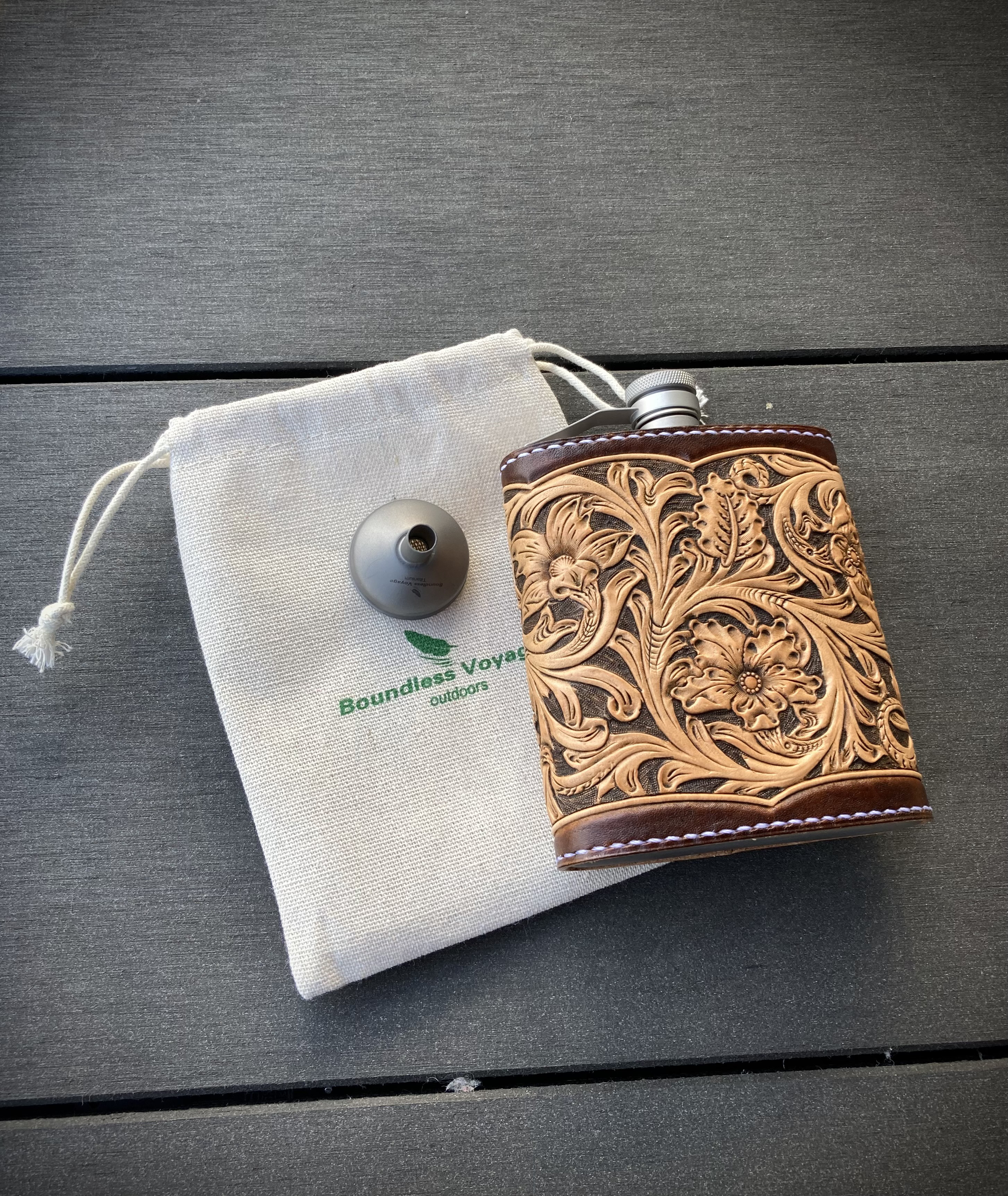 ヒップフラスコレザーカバー