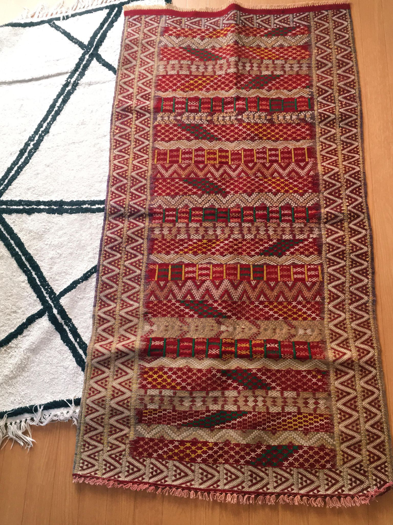 《SALE》世界に1枚　特別でおしゃれなインテリアになる　ヴィンテージ　AFGAHN KILLIM/アフガンンキリム