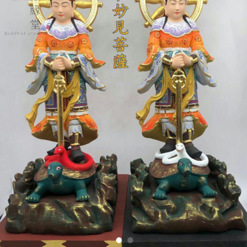 修縁堂】最高級 木彫り 仏像 北辰妙見菩薩立像 彫刻 本金 切金