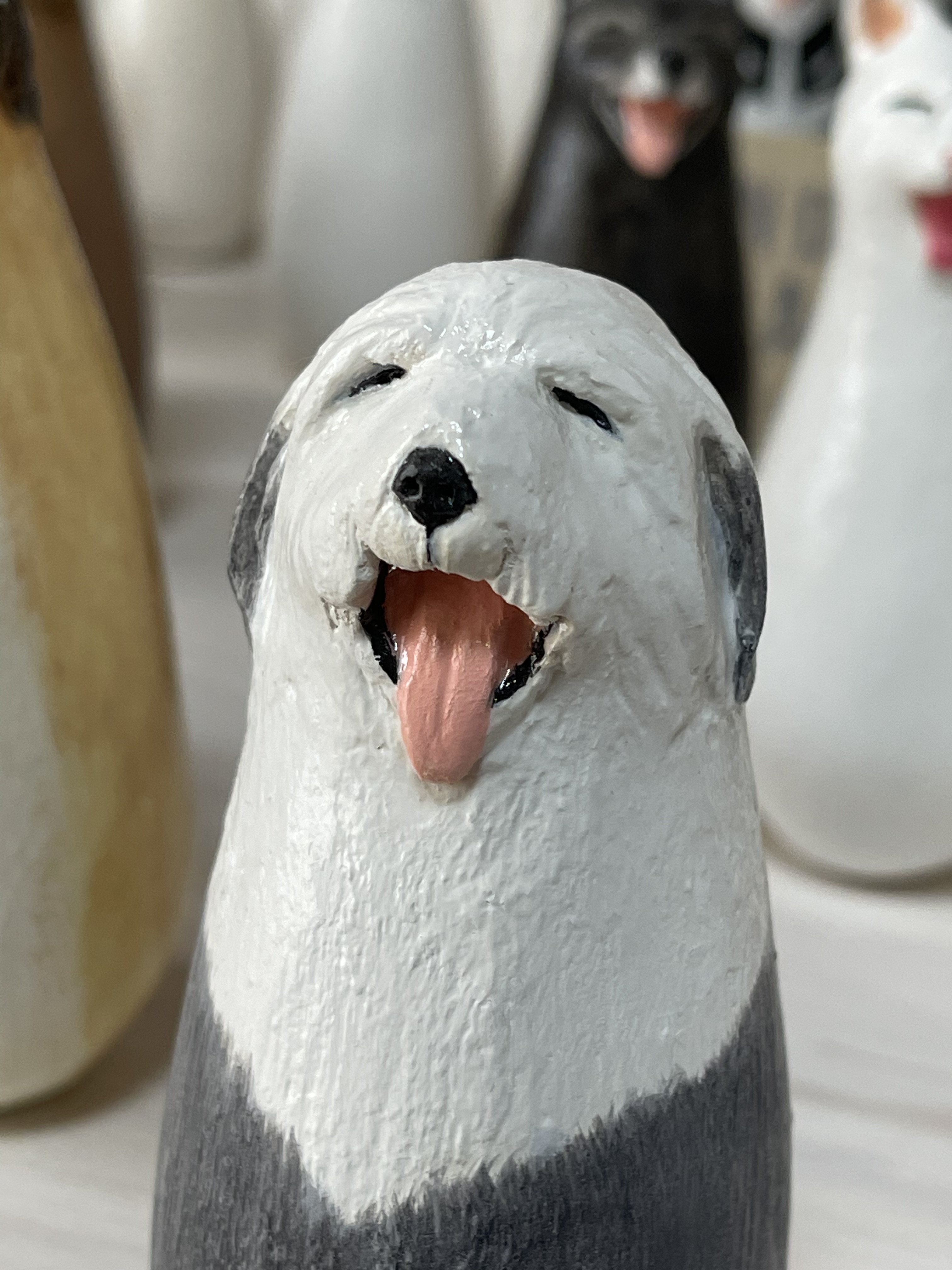 犬小法師　ミオ　イヌのオブジェ　ソーシャルグッド　オールド・イングリッシュ・シープドッグ